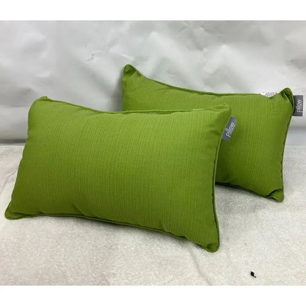 Pillow Perfect 4-Piece Outdoor Cushion & Lumbar Pillow Set - Green - Patio Decor